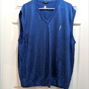 Prestwick Golf Club Marbas Golf Wool Vest Sweater Blue